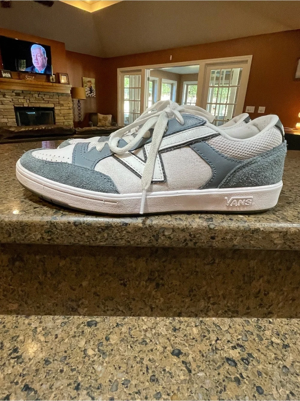 Vans Lowland CC Freshman Shoes Stormy Weather Mens 9 Womens 10.5 Blue/Gray White